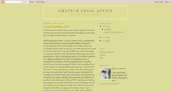 Desktop Screenshot of amateurlegaladvice.blogspot.com