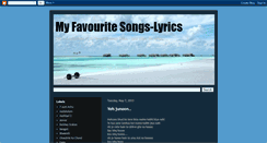 Desktop Screenshot of myfavouritesongs-lyrics.blogspot.com