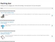 Tablet Screenshot of hackingduo.blogspot.com