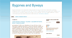 Desktop Screenshot of bygonesandbyways.blogspot.com