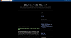 Desktop Screenshot of breathoflifeproject.blogspot.com