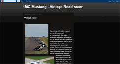 Desktop Screenshot of 67mustang-road-race.blogspot.com