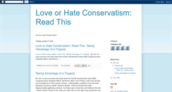 Desktop Screenshot of loveorhateconservatism.blogspot.com