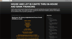 Desktop Screenshot of houseandlotincavitephilippines.blogspot.com