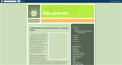 Desktop Screenshot of majorgeneralist.blogspot.com