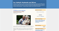 Desktop Screenshot of forcatholichusbandsandwives.blogspot.com