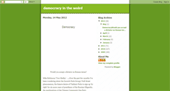 Desktop Screenshot of democracywolrd.blogspot.com