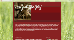 Desktop Screenshot of ivegotthejoy.blogspot.com