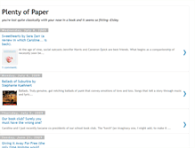 Tablet Screenshot of plentyofpaper-reviews.blogspot.com