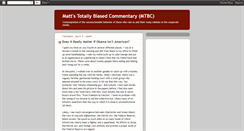 Desktop Screenshot of mattsbiasedcommentary.blogspot.com