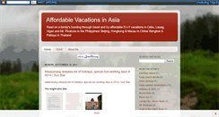 Desktop Screenshot of affordablevacationsinasia.blogspot.com