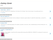 Tablet Screenshot of clumsyclover.blogspot.com