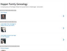 Tablet Screenshot of hopperfamilygenealogy.blogspot.com