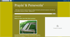 Desktop Screenshot of prayinperseverin.blogspot.com