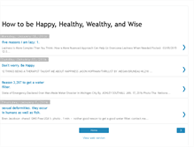 Tablet Screenshot of howtobehappyhealthywealthyandwise.blogspot.com