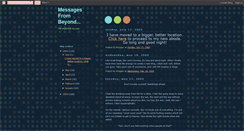 Desktop Screenshot of messagesfrombeyond.blogspot.com