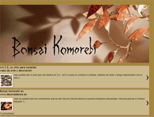 Tablet Screenshot of bonsaikomorebi.blogspot.com