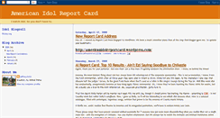 Desktop Screenshot of americanidolreportcard.blogspot.com