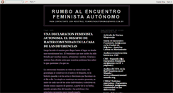 Desktop Screenshot of feministasautonomasenlucha.blogspot.com