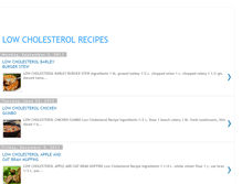 Tablet Screenshot of lowcholesterolrecipes.blogspot.com