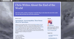Desktop Screenshot of chriswritesapocalypses.blogspot.com