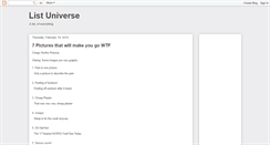 Desktop Screenshot of listuniverse.blogspot.com