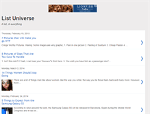 Tablet Screenshot of listuniverse.blogspot.com