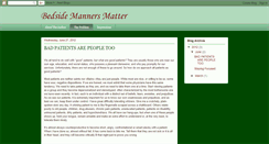Desktop Screenshot of bedsidemannersmatter.blogspot.com