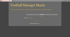 Desktop Screenshot of footballmanagermania.blogspot.com