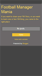 Mobile Screenshot of footballmanagermania.blogspot.com