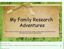 Tablet Screenshot of myfamilyresearchadventures.blogspot.com