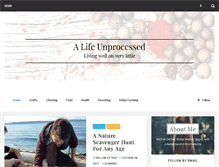 Tablet Screenshot of alifeunprocessed.blogspot.com