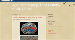 Desktop Screenshot of genderstereotypesandcountrymusic.blogspot.com