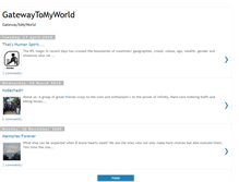 Tablet Screenshot of gatewaytomyworld.blogspot.com