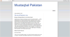 Desktop Screenshot of mustaqbalpakistan.blogspot.com