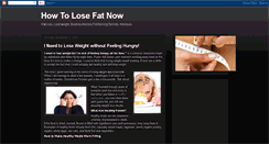 Desktop Screenshot of howtolosefatnow.blogspot.com