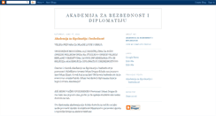 Desktop Screenshot of akademijazabezbednostidiplomatiju.blogspot.com