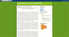 Desktop Screenshot of especializacaoemdancaufba2010.blogspot.com