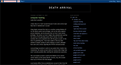 Desktop Screenshot of death-arrival.blogspot.com