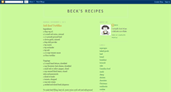 Desktop Screenshot of becksrecipes.blogspot.com