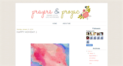 Desktop Screenshot of prayersandprozac.blogspot.com