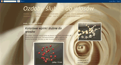 Desktop Screenshot of ozdoby-slubne-do-wlosow.blogspot.com