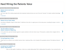 Tablet Screenshot of hardwiringthepatientsvoice.blogspot.com