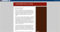 Desktop Screenshot of maverick2005slifeasarewrite.blogspot.com