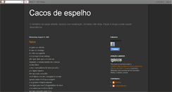 Desktop Screenshot of cacosdeespelho.blogspot.com