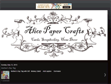 Tablet Screenshot of alicepapercrafts.blogspot.com