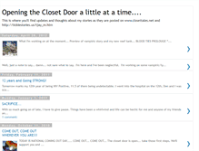 Tablet Screenshot of openingtheclosetdoor.blogspot.com