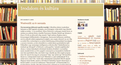 Desktop Screenshot of irodalomeskultura.blogspot.com