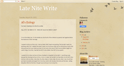 Desktop Screenshot of latenitewrite.blogspot.com