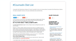 Desktop Screenshot of coumadindietlist.blogspot.com